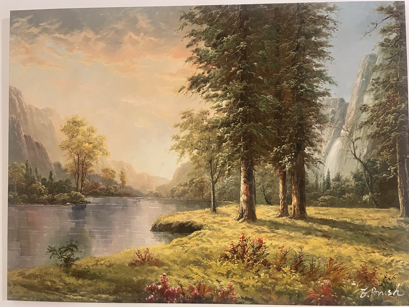 The landscape painting Brendan bought on a grocery run in Las Vegas